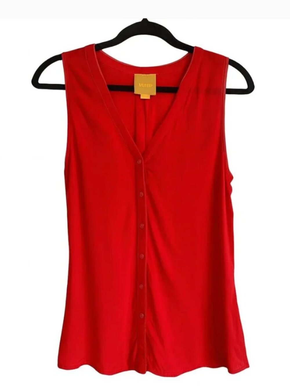 Bundle 2/$30! Maeve Anthropologie Red Sleeveless Button Down Size 12 Casual